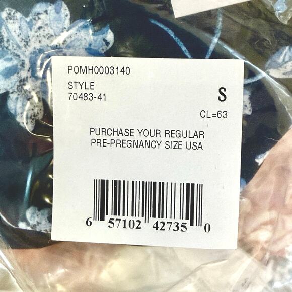 A Pea in the Pod Maternity Blue Floral Ruffle One-Piece Swimsuit Size Small - Picture 12 of 12